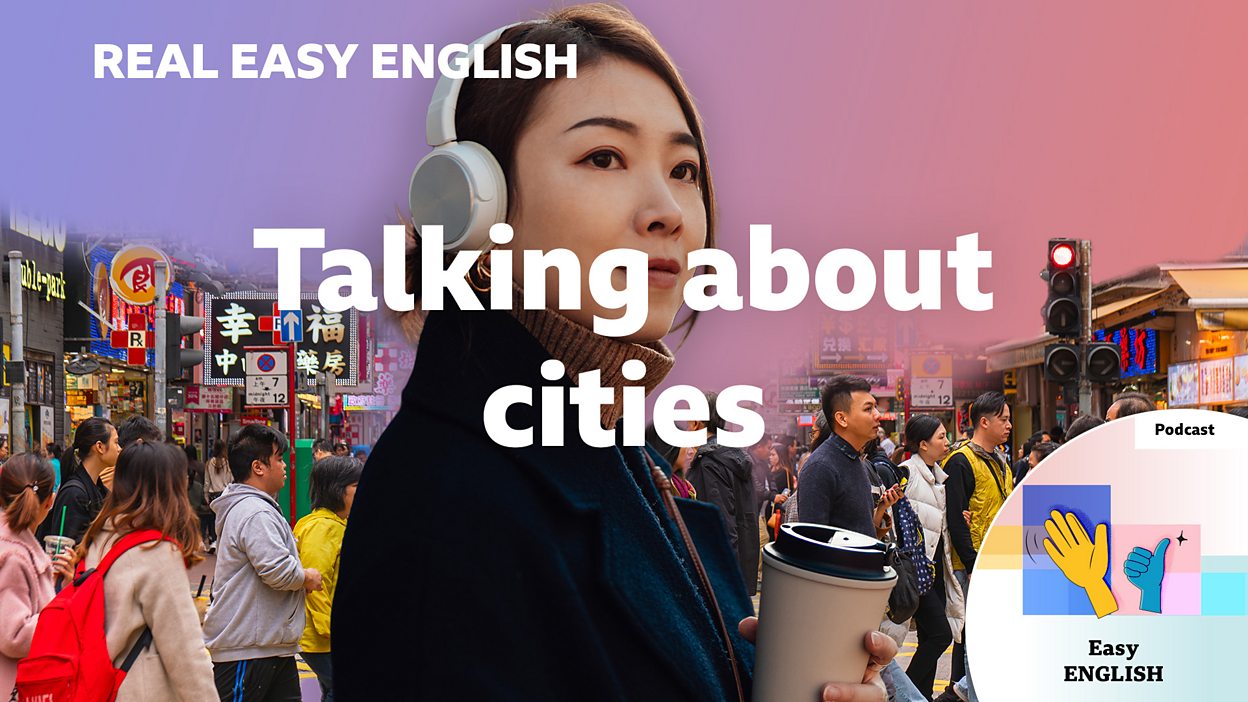 کاور اپیزود Talking about cities از Real Easy English