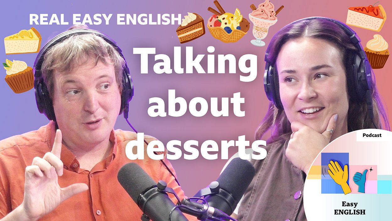 کاور اپیزود Talking about desserts از Real Easy English